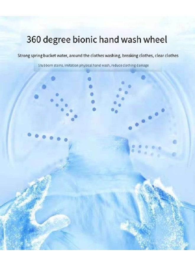 Portable Mini Folding Clothes Washing Machine, Bucket Automatic Mini Household Underwear Foldable Bucket Washer Baby Clothes Washing Machine - Image 2